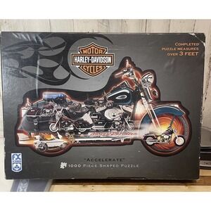 FX Schmid Harley Davidson Accelerate 1000 Piece Shaped Jigsaw Puzzle 41"x 30"